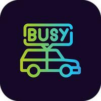 Busy Taxi Creative Icon Design vector