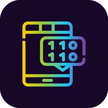 binario mensajes creativo icono diseño vector