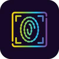 Fingerprint Scan Creative Icon Design vector