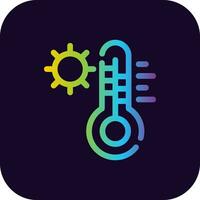 diseño de icono creativo de temperatura caliente vector
