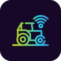 Smart Tractor Creative Icon Design vector