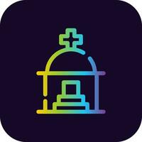 Mausoleum Creative Icon Design vector