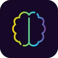 Human Brain Creative Icon Design vector