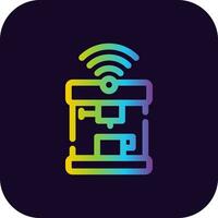 Smart Coffee Machine Creative Icon Design vector