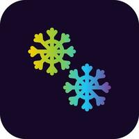 diseño de icono creativo de copo de nieve vector