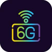 6G Network Creative Icon Design vector