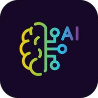 Artificial Intelligence Creative Icon Design vector