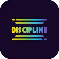 Discipline Creative Icon Design vector