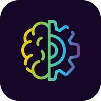 Deep Learning Creative Icon Design vector