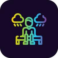 Loneliness Creative Icon Design vector