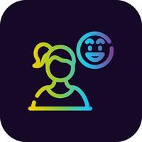 Excited Creative Icon Design vector