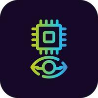 Eye Augmentation Creative Icon Design vector