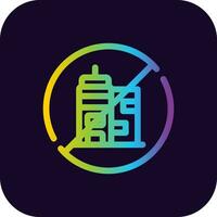 No Commute Creative Icon Design vector