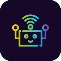 Robot Assistant Creative Icon Design vector