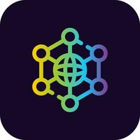 Neural Network Creative Icon Design vector