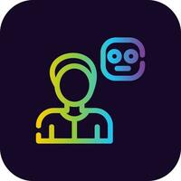 Overwhelmed Creative Icon Design vector