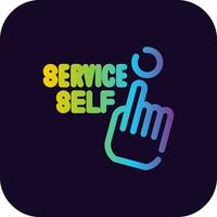 Self Service Creative Icon Design vector