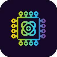 Quantum Technology Creative Icon Design vector