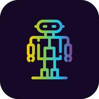 diseño de icono creativo robot vector