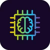 Super Brain Creative Icon Design vector
