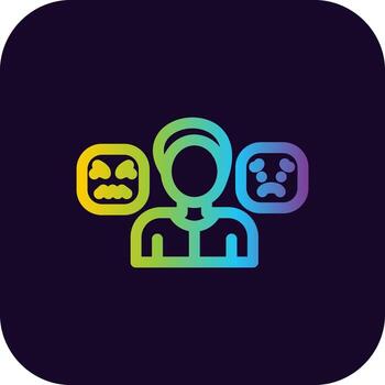 Using Emotions Creative Icon Design vector