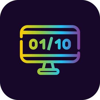 binario código creativo icono diseño vector