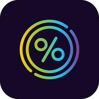 Percentage Creative Icon Design vector