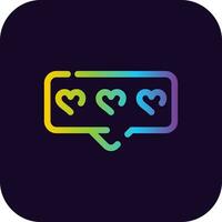 Comment Heart Creative Icon Design vector