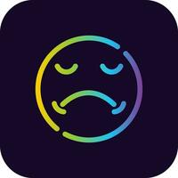 Sad Creative Icon Design vector