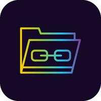 Link Folder Creative Icon Design vector