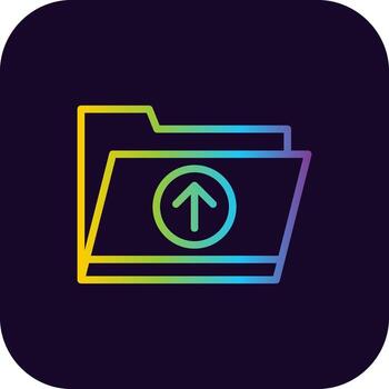 subir carpeta creativo icono diseño vector