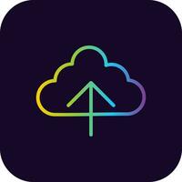 Cloud Upload Creative Icon Design vector