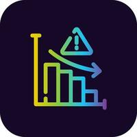 Market Risk Creative Icon Design vector