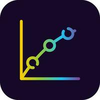 Marked Scatter With Straight Lines Creative Icon Design vector