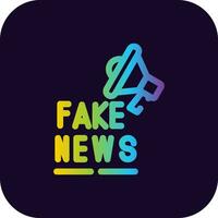 Fake News Creative Icon Design vector