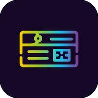 Debit Card Creative Icon Design vector