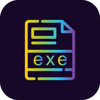 exe Creative Icon Design vector
