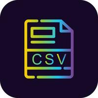 CSV Creative Icon Design vector