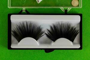 Pair of fake eyelashes photo