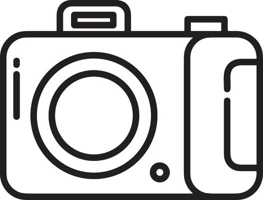 camera photography icon symbol image vector. Illustration of multimedia photographic lens grapich design images