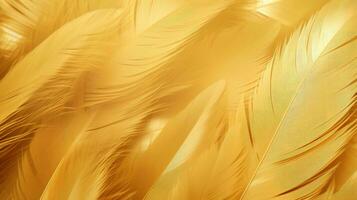 Yellow feather background. Abstract texture for holiday background photo
