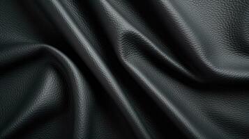 Black Leather texture close up as background. The material for the goods photo