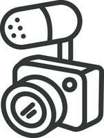 camera photography icon symbol image vector. Illustration of multimedia photographic lens grapich design images vector