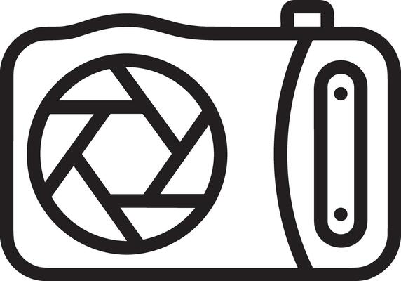 camera photography icon symbol image vector. Illustration of multimedia photographic lens grapich design images