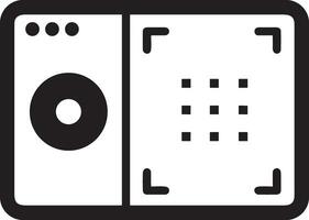 camera photography icon symbol image vector. Illustration of multimedia photographic lens grapich design images vector