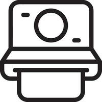 camera photography icon symbol vector image. Illustration of multimedia photographic lens graphic design image