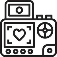 camera photography icon symbol vector image. Illustration of multimedia photographic lens graphic design image