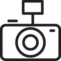 camera photography icon symbol vector image. Illustration of multimedia photographic lens graphic design image