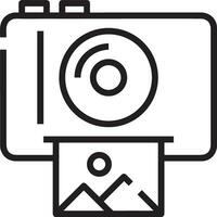 camera photography icon symbol vector image. Illustration of multimedia photographic lens graphic design image