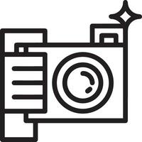 camera photography icon symbol vector image. Illustration of multimedia photographic lens graphic design image